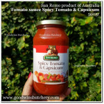 Sauce tomato SANREMO Australia SPICY CAPSICUM 500g